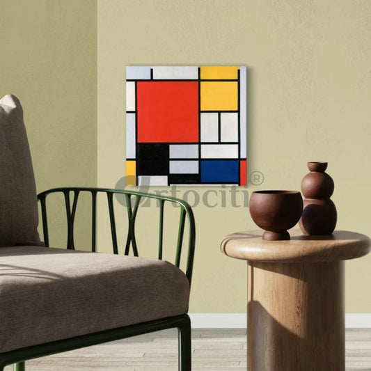 Red & Yellow Composition by Mondrian World Famous Painting