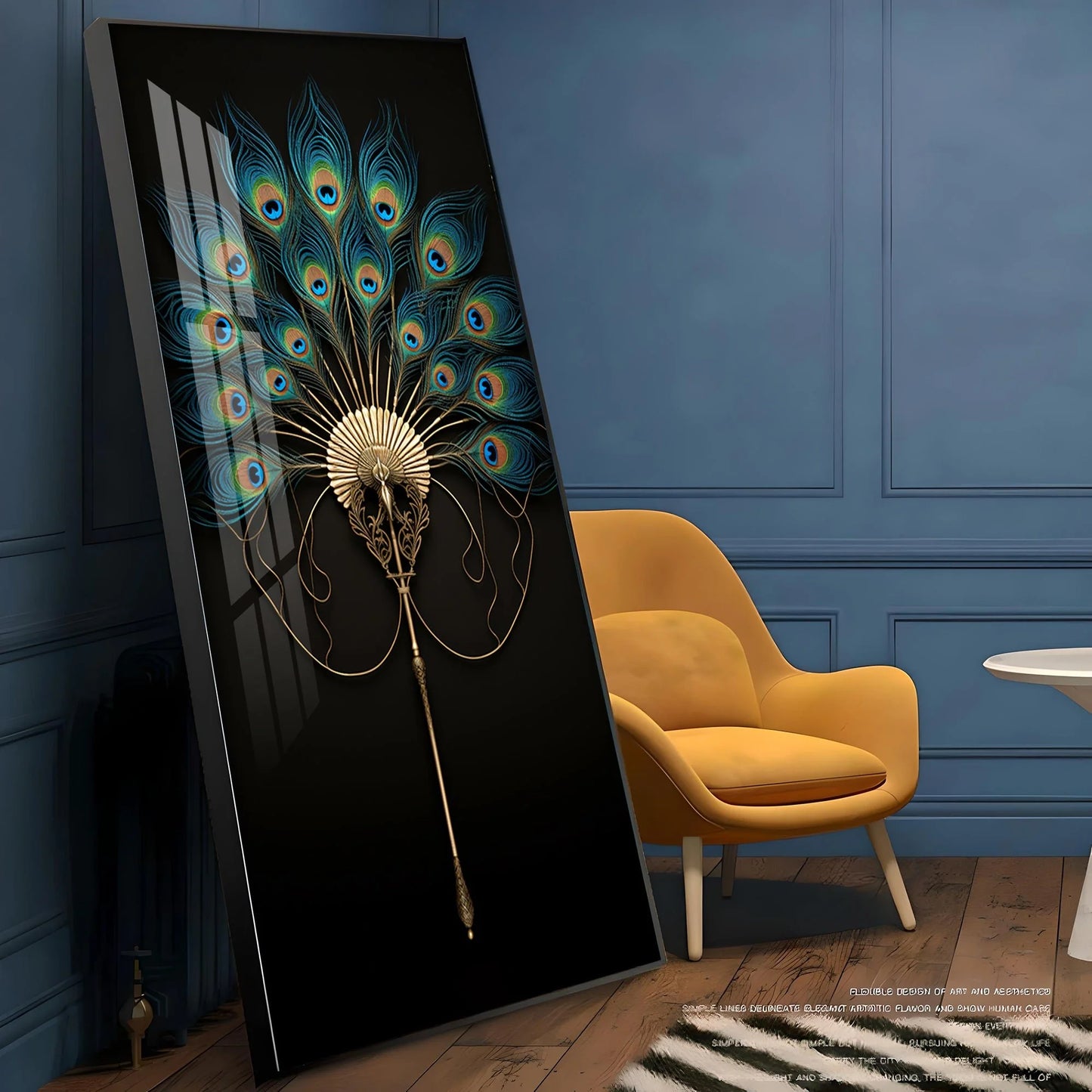 Regal Peacock Premium Acrylic Vertical Wall Art