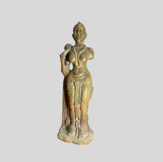 15.5X5 Inches DidarGanj Yakshi Heritage Replicas 3d Sculpture Minatare Table Decor