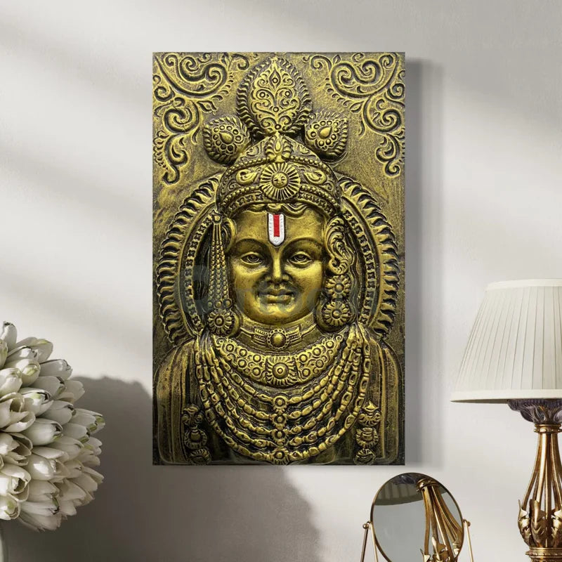 Ram Lalla Ji (Lord Ram) 3D Relief Mural Wall Art Shri Ram Wall Art | Ram Darbar
