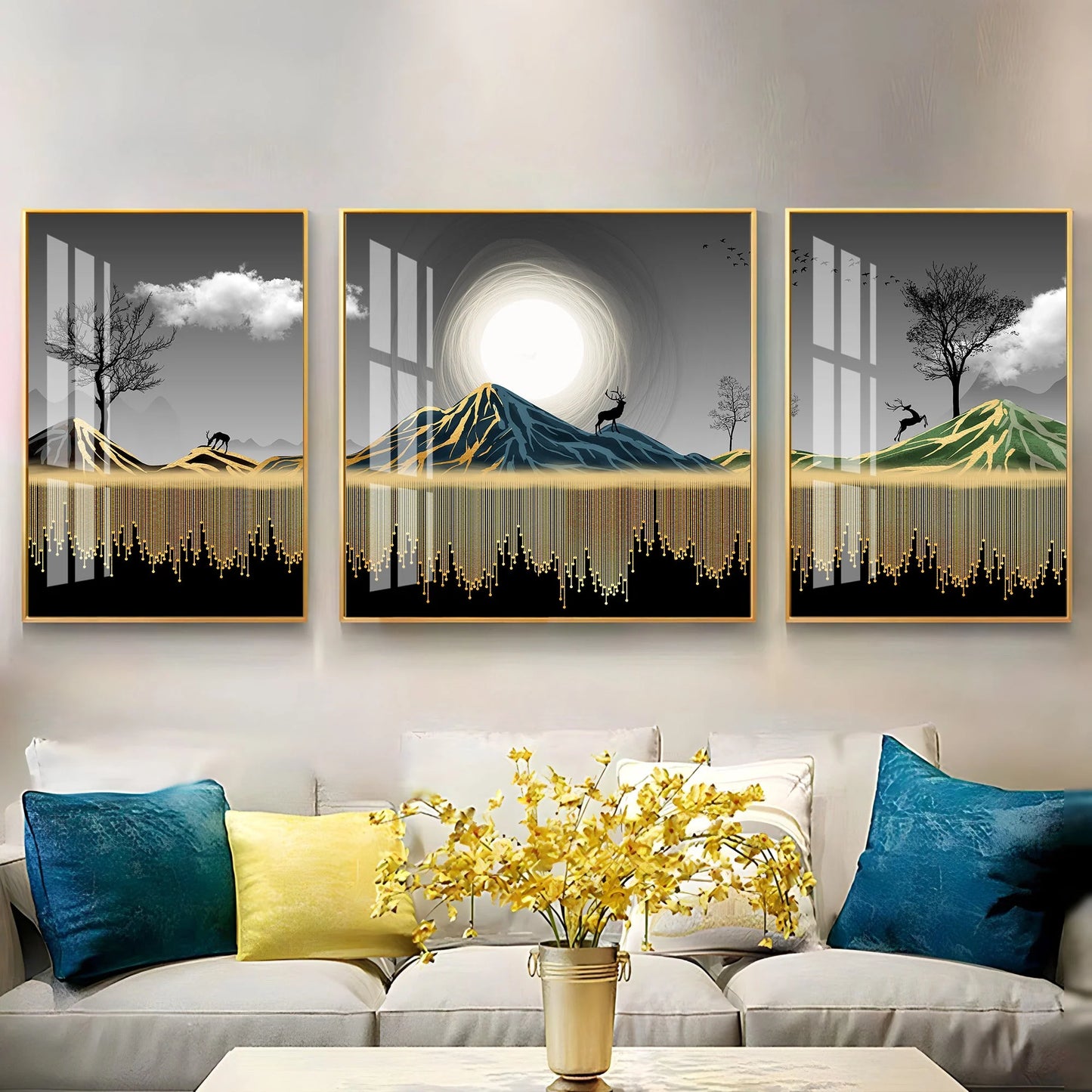 Scandinavian Art Premium Acrylic Wall Art (Set of 3)