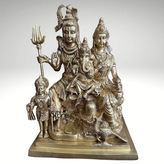 Shiv Parivar Brass Statue 15″