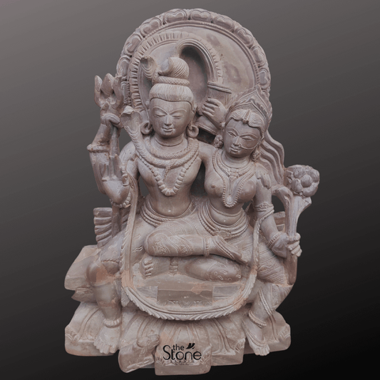 Shiv Parvati Idol 12″