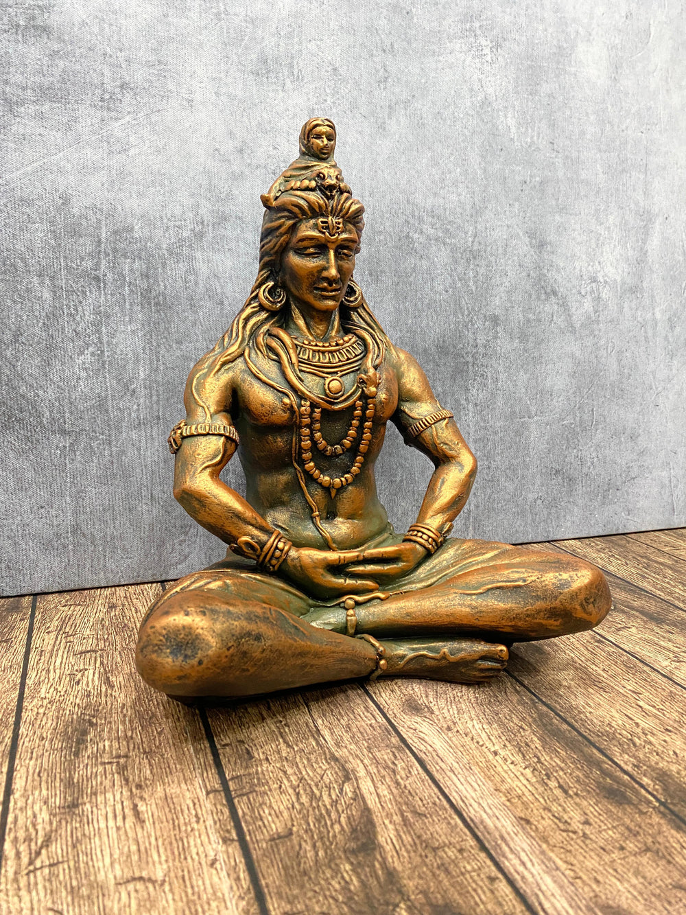 11.5X9 Inch Lord Shiva 3D Meditative Relief Sculpture Mural – Cultured Marble Finish
