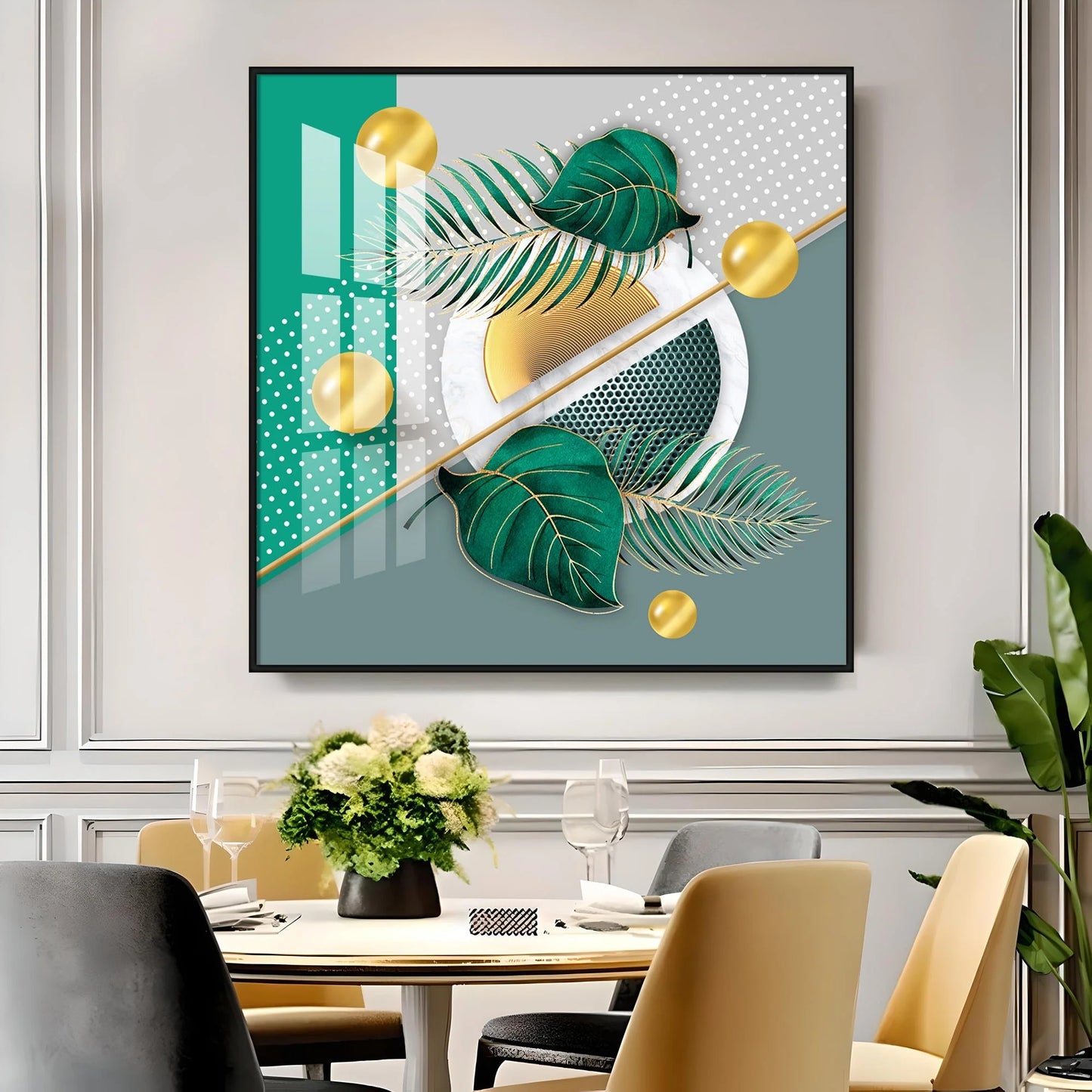 Simple And Light Luxury Interior Premium Acrylic Square Wall Art