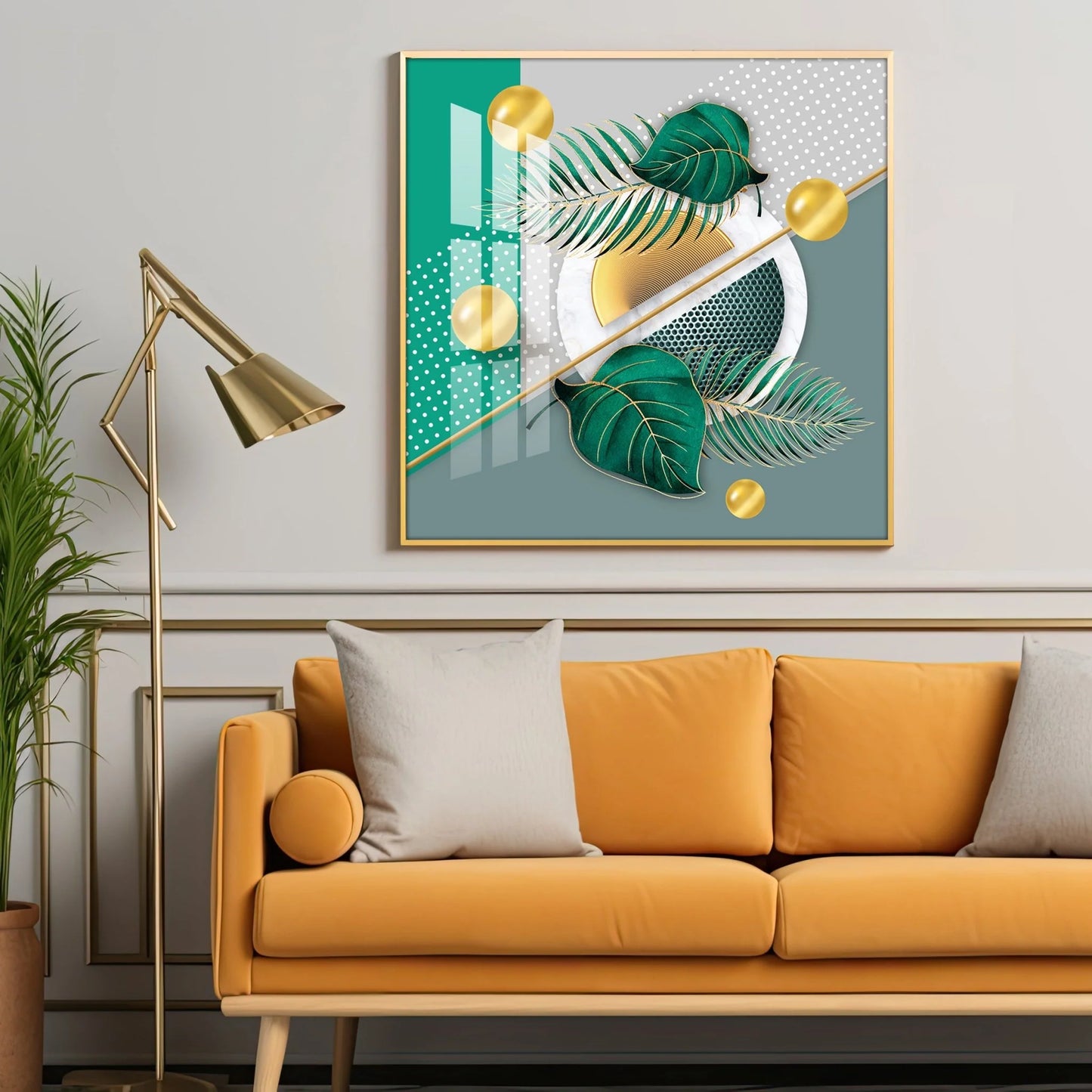 Simple And Light Luxury Interior Premium Acrylic Square Wall Art