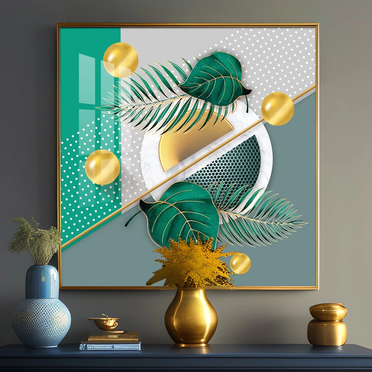 Simple And Light Luxury Interior Premium Acrylic Square Wall Art