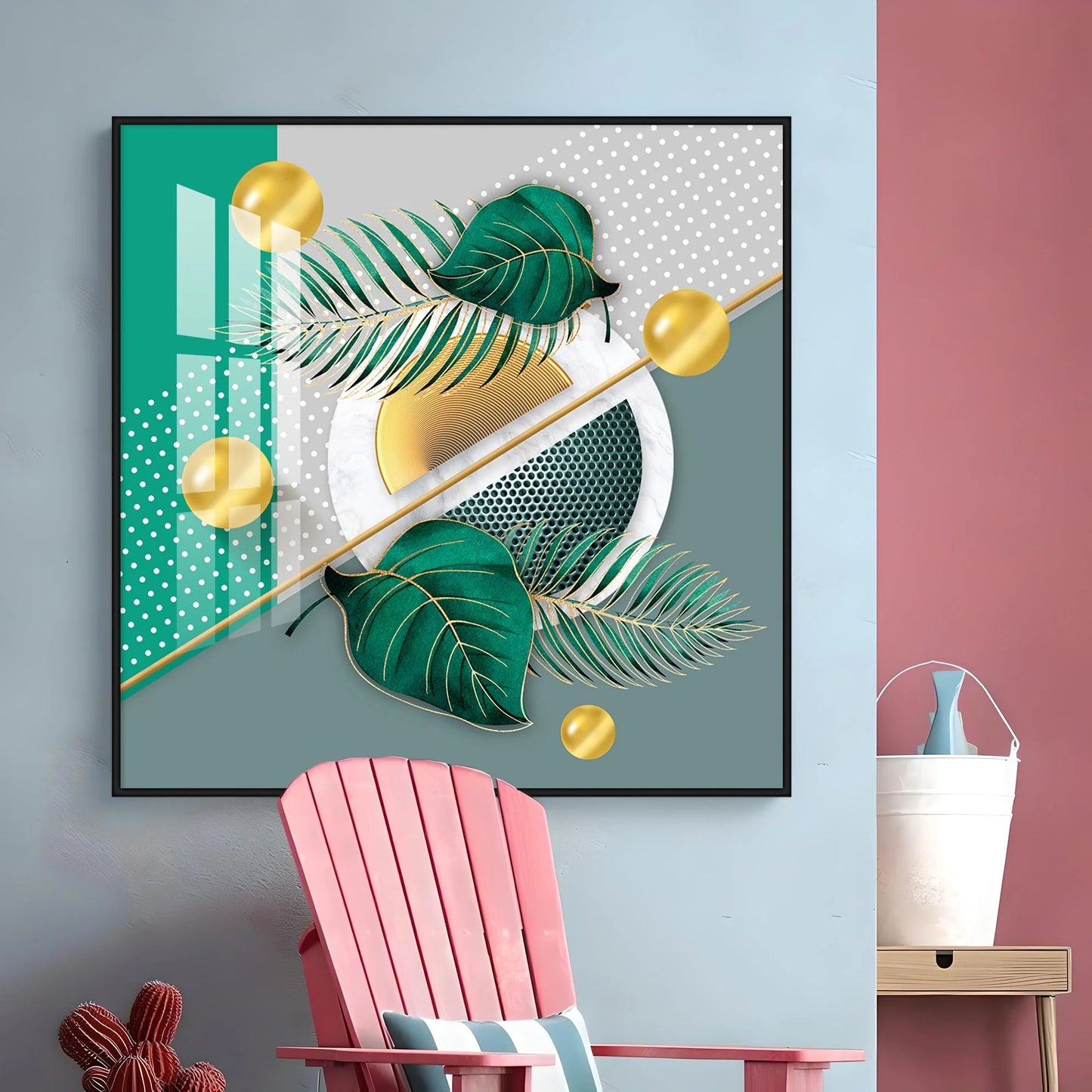 Simple And Light Luxury Interior Premium Acrylic Square Wall Art