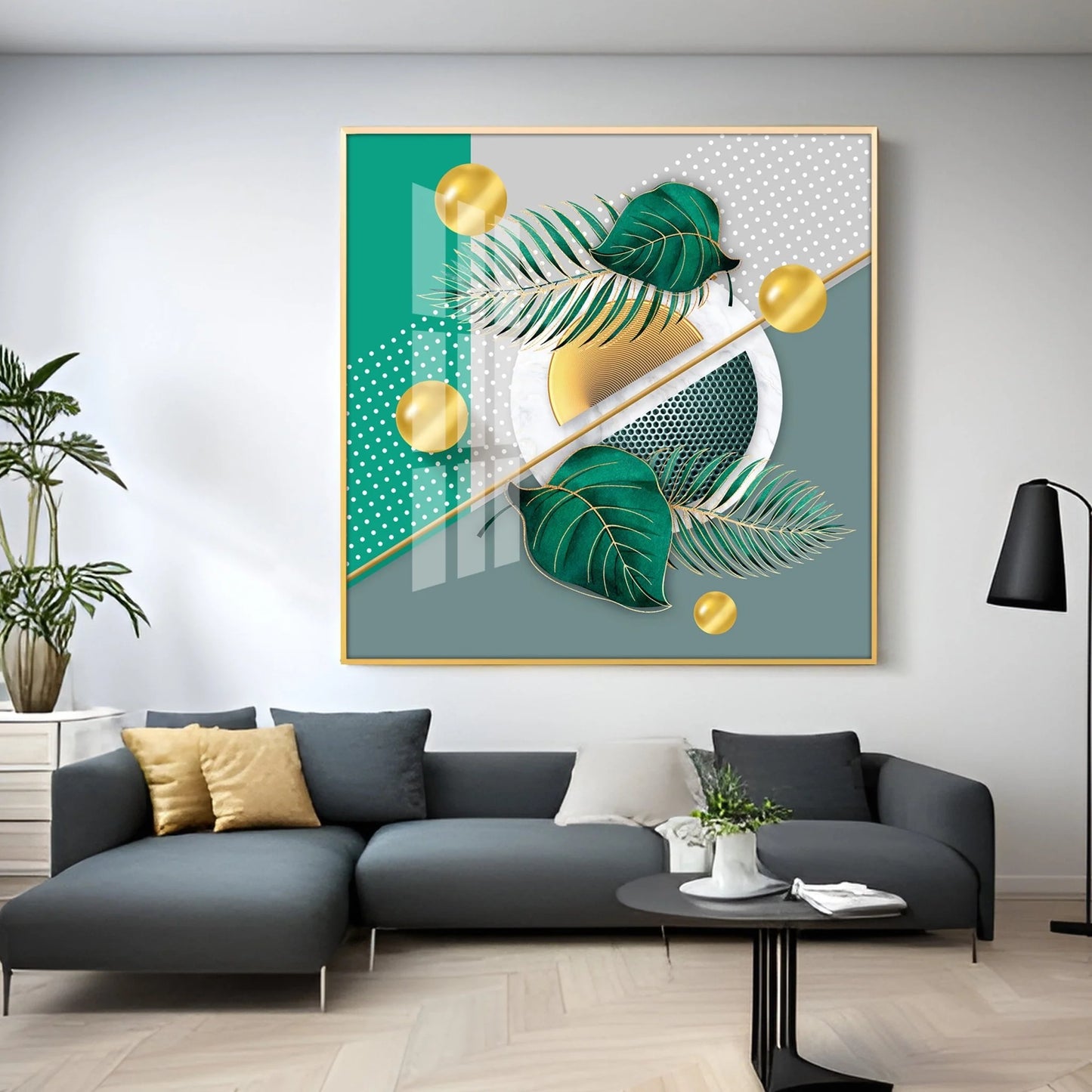 Simple And Light Luxury Interior Premium Acrylic Square Wall Art