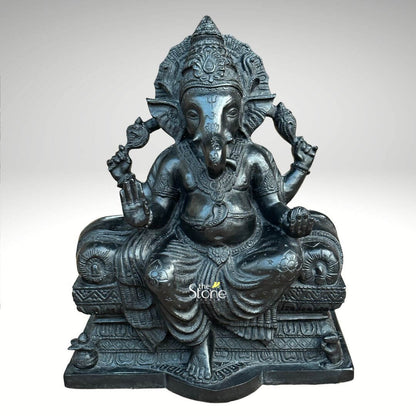Singhasan Ganesha Statue 18″