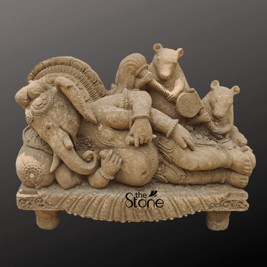 Sleeping Ganesha Statue 15″