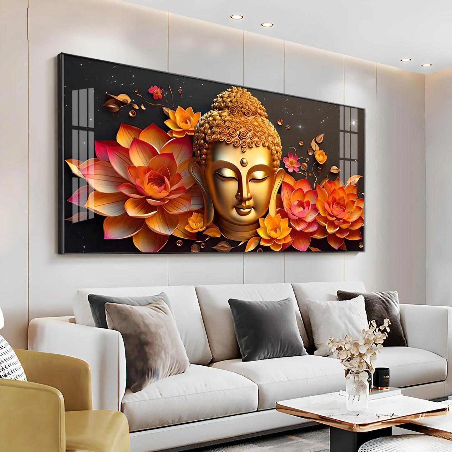 Spiritual Awakening Luxury Crystal Horizontal Wall Art
