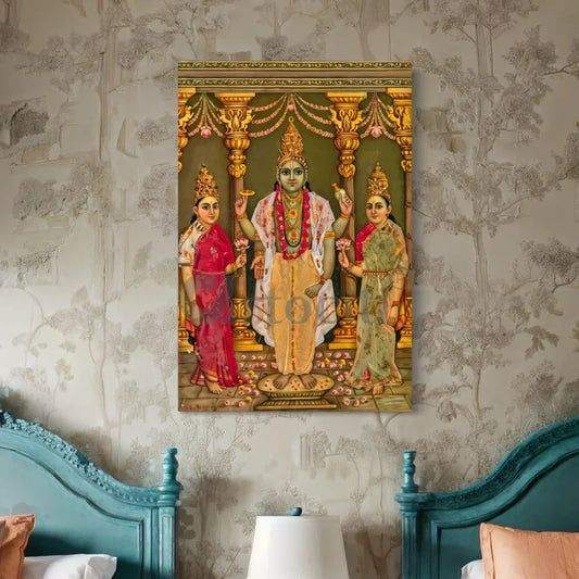 Sri Venkatesa Perumal by Raja Ravi VarmSri Venkatesa Perumal by Raja Ravi Varma Canvas Giclee Print a Canvas Giclee Print | Thirumalai