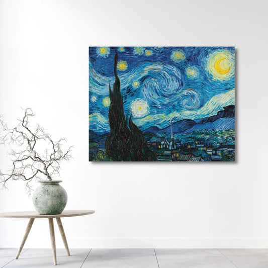 The Starry Night By Vincent Van Gogh Large Size Canvas Painting Giclee Print