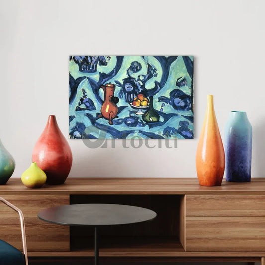 Still Life with Blue Tablecloth By Henri Matisse Canvas Giclee Print