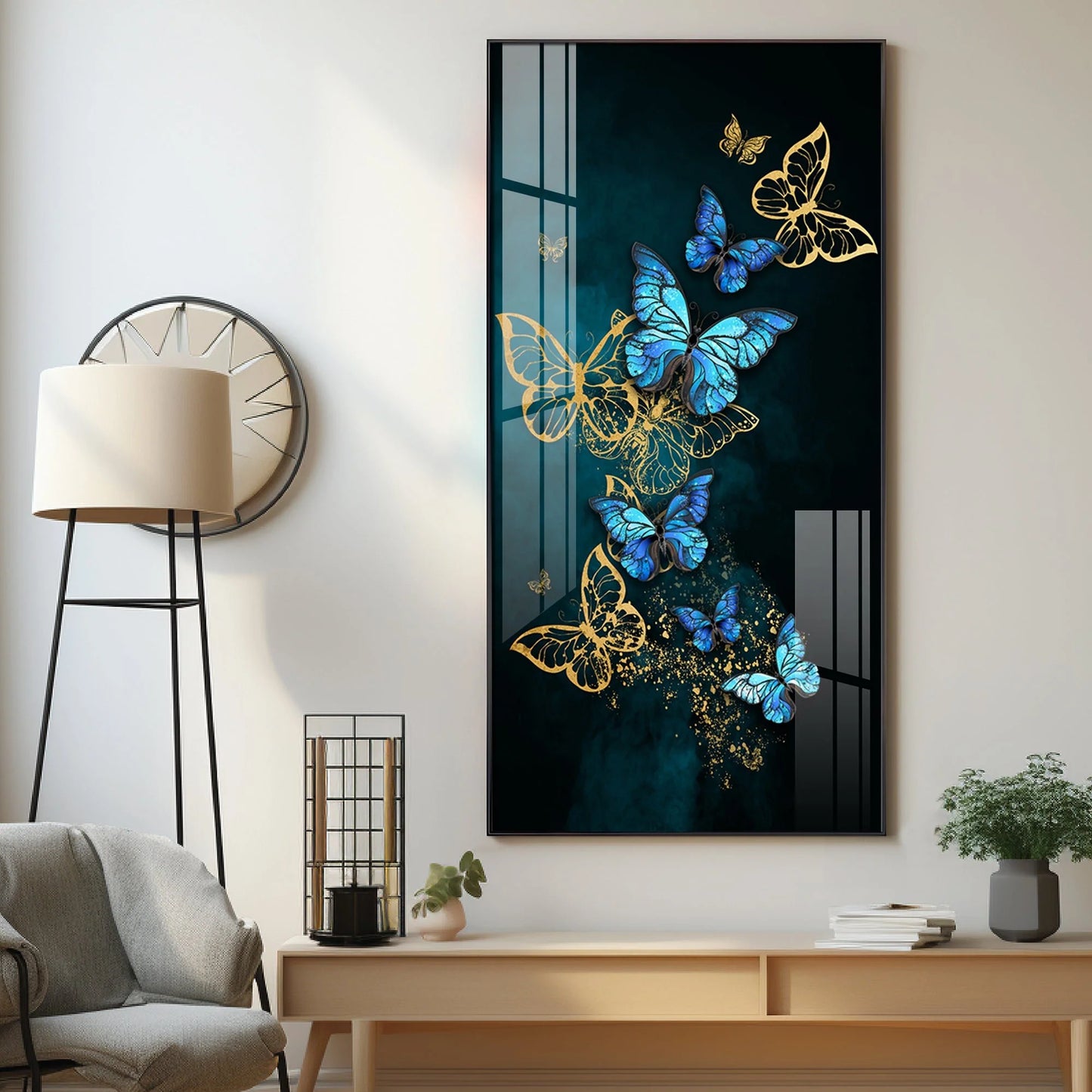 Swarm of Butterflies Luxury Crystal Wall Art