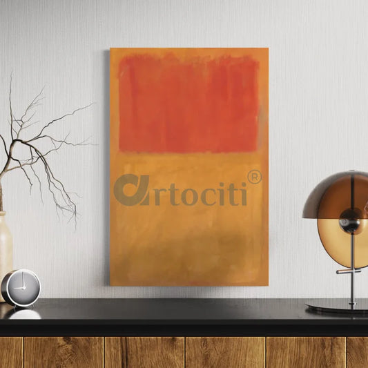 Terra Dreams: Mark Rothko Inspired Orange and Tan Abstract Canvas Print