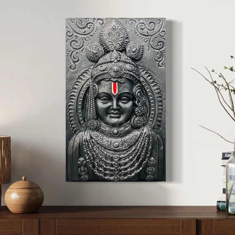 Ram Lalla Ji (Lord Ram) 3D Relief Mural Wall Art Shri Ram Wall Art | Ram Darbar