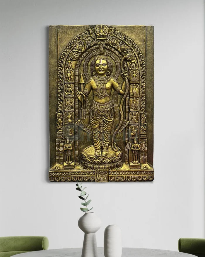 Ram Lalla Ji (Lord Ram) 3D Relief Mural Wall Art | Ram darbar