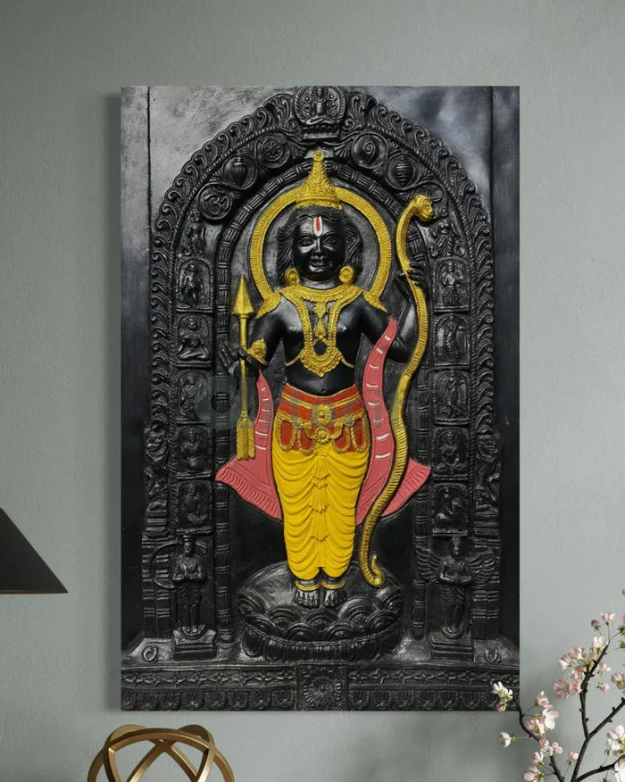 Ram Lalla Ji (Lord Ram) 3D Relief Mural Wall Art | Ram darbar