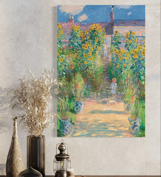 The Artist's Garden at Vetheuil by Claude Monet Giclee Print