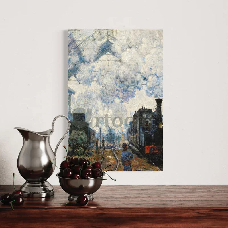 The Gare Saint Lazare - Arrival of a Train by Claude Monet Canvas Giclee Print