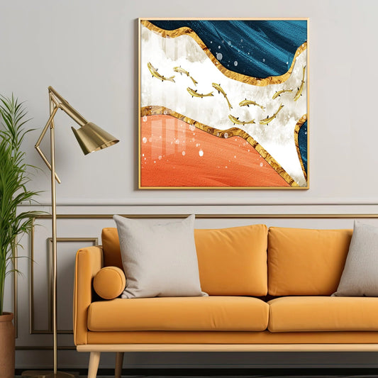The Goldfish Collection Luxury Crystal Square Wall Art