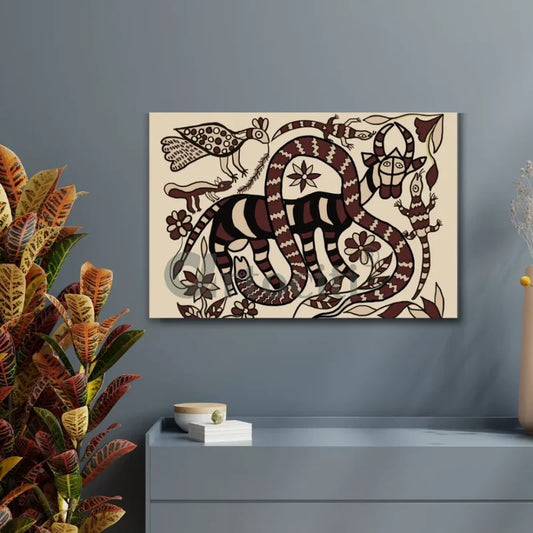 The Jungle Book Sohrai Painting Traditional Indian Art Prints