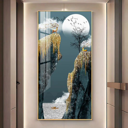The Serenity Luxury Crystal Vertical Wall Art