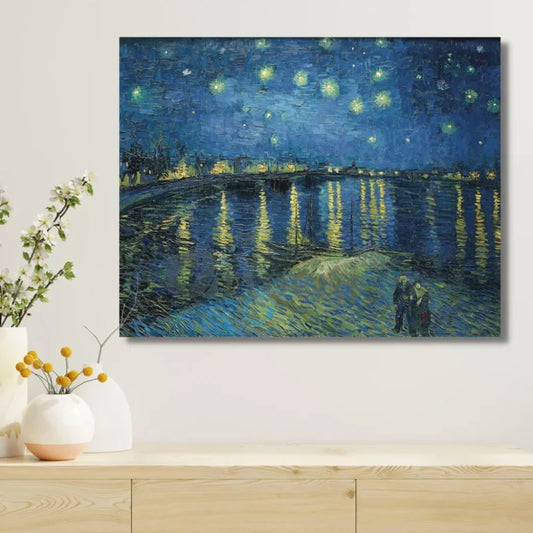 The Starry Night over the Rhone by Vincent Van Gogh Large Size Canvas Painting