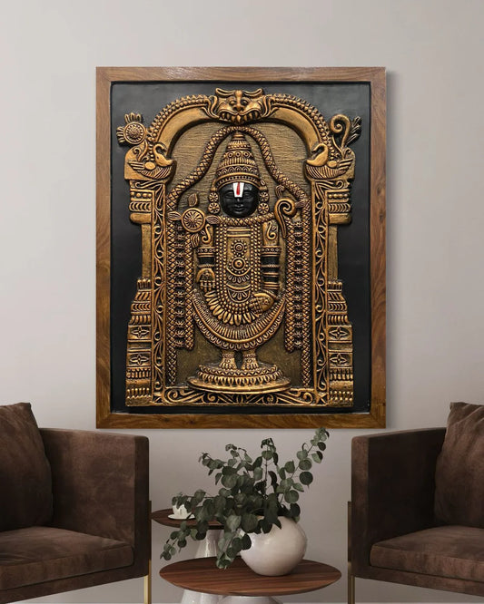 Large Size Tirupati Balaji 3D Wall Art Spiritual Wall Art