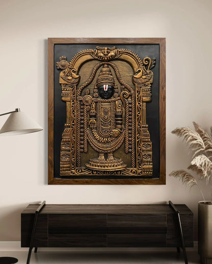 Large Size Tirupati Balaji 3D Wall Art Spiritual Wall Art