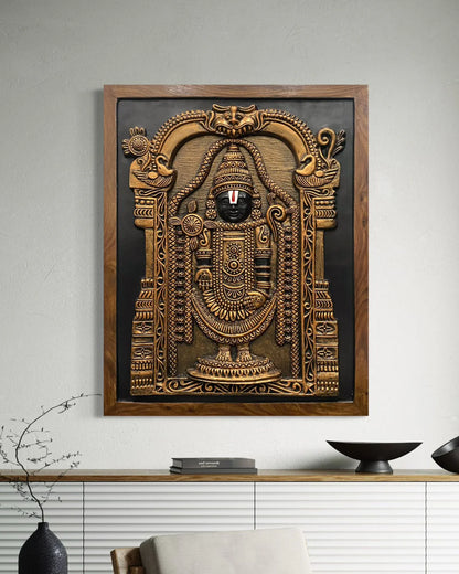 Large Size Tirupati Balaji 3D Wall Art Spiritual Wall Art