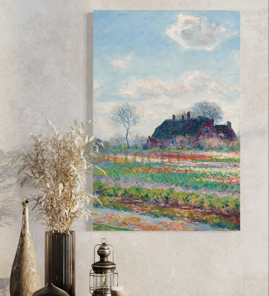 Tulip Fields at Sassenheim by Claude Monet Canvas Giclee Print