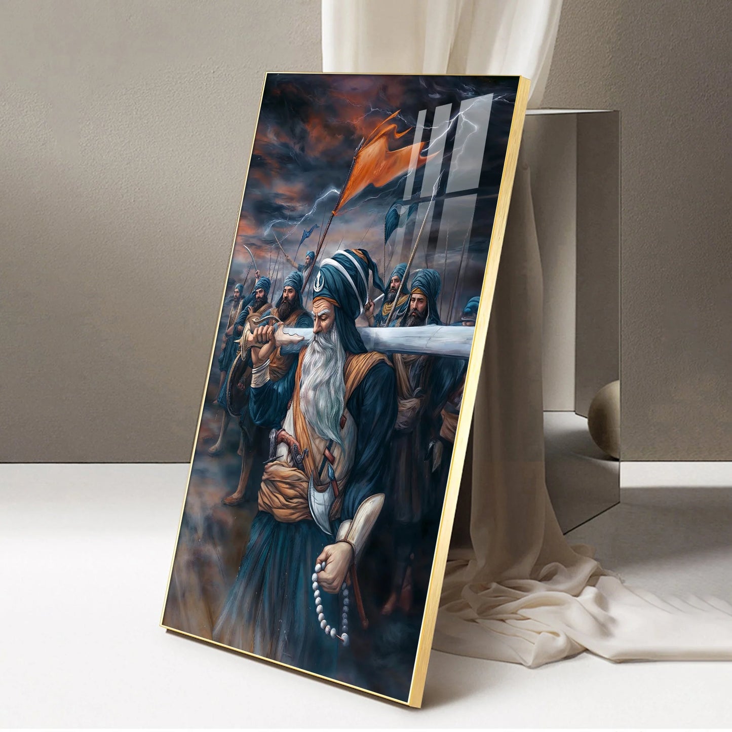 Turban Warriors Premium Acrylic Vertical Wall Art