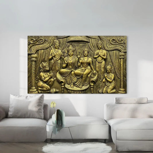 Big Size Ram Darbar 3D Relief Mural Wall Art
