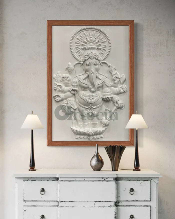 Drishti Ganesha 3D Relief Mural Wall Art