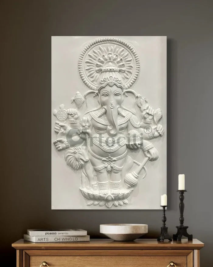 Drishti Ganesha 3D Relief Mural Wall Art