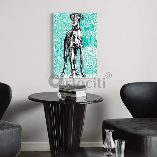 Vintage Greyhound Poster by Moriz Jung World Famous Painting