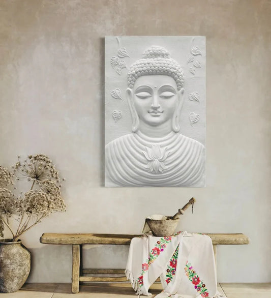 Large size Calm and Peaceful Buddha 3D Relief Mural
