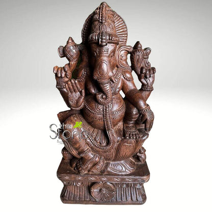 Wooden Ganesh Statue 2 feet