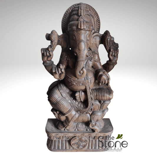 Wooden Ganesh Statue 3 feet