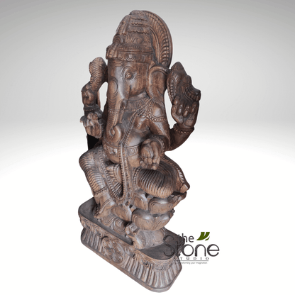 Wooden Ganesh Statue 3 feet