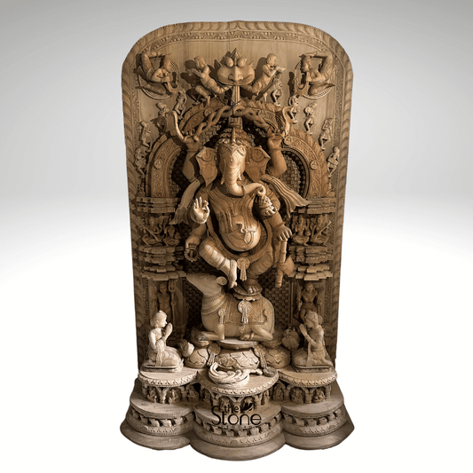 Wooden Ganpati Murti 4.5ft